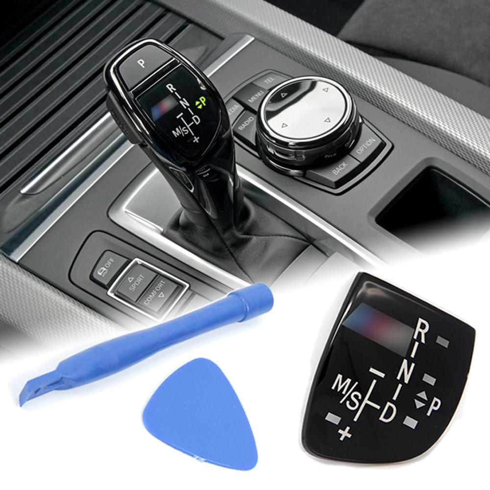 Car Shift Knob Panel Gear Button Cover Emblem M Performance Sticker For BMW X1 X3 X5 X6 M3 M5 F01 F10 F30 F35 F15 F16 F18